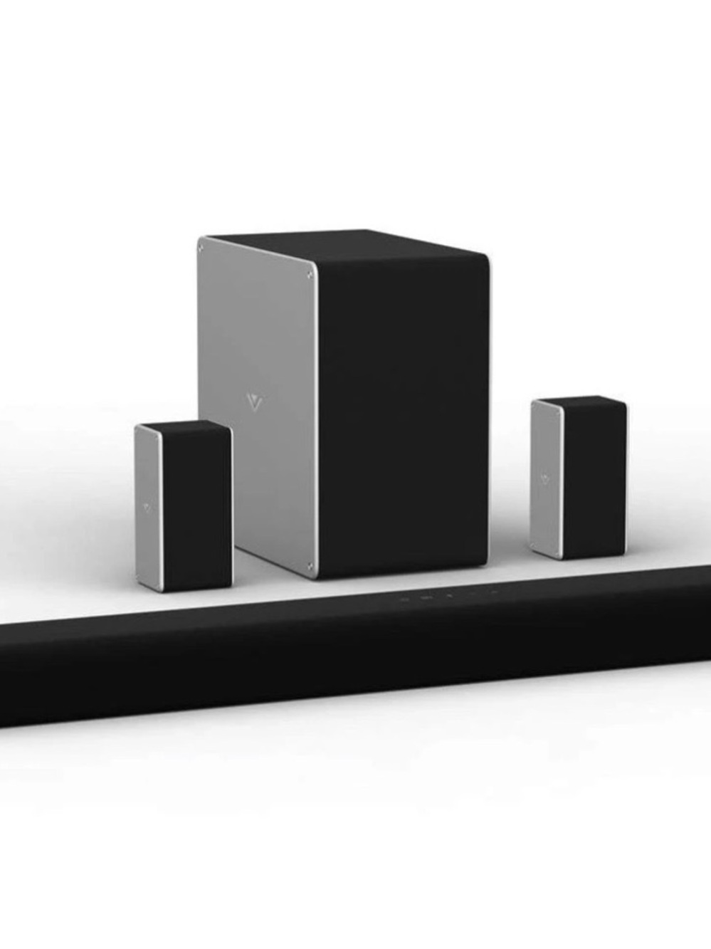 VIZIO 3-Piece Home Audio Speaker Set in Black and Silver
